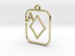 The Ace of Diamond continuous line pendant