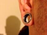 Silver Double Flared Flesh Tunnel Plugs - Pair