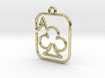The Ace of Club continuous line pendant