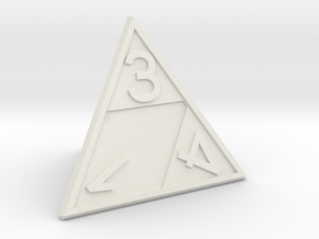 Triforce D4 in White Natural Versatile Plastic