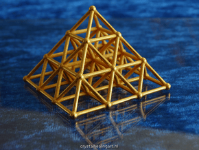 Pyramid Matrix - 3x3 Grid in Polished Gold Steel