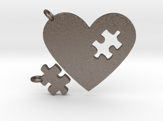 Heart Puzzle Keychains