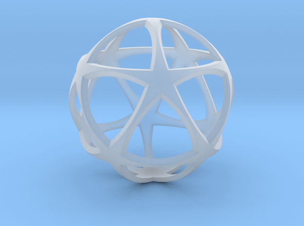 0302 Star Ball (Icosohedron with Stars) 3.0cm #001