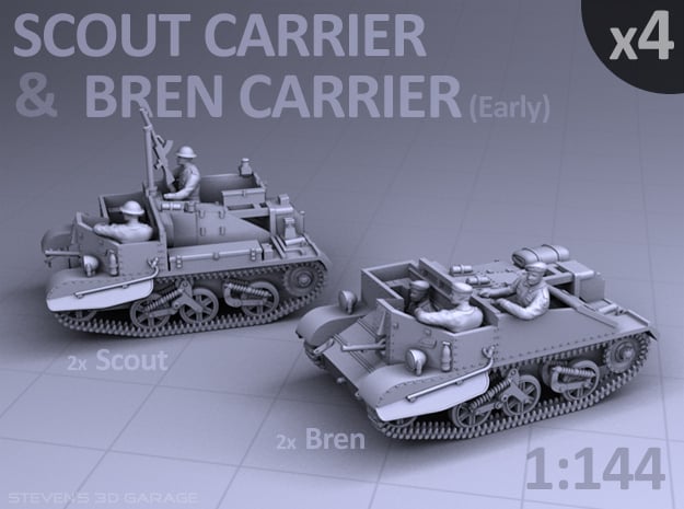 Scout and Bren Carrier  (4 pack)