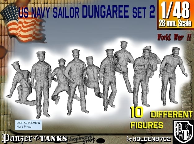 1-48 US Navy Dungaree Set 2