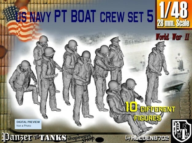 1-48 US Navy PT Boat Crew Set5