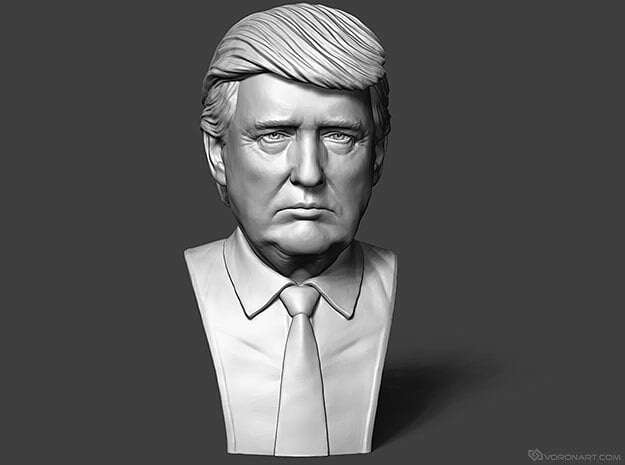 Donald Trump. Portrait bust