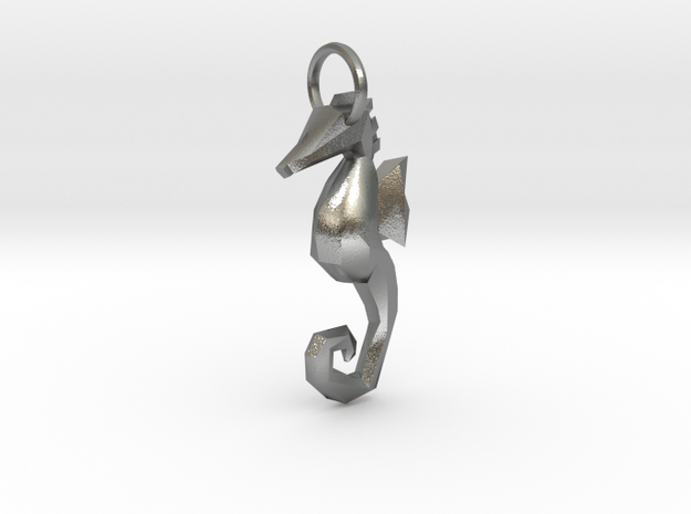 Seahorse low poly pendant