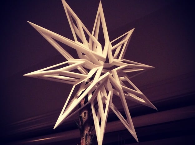 6" Modern Geometric Christmas Tree Star