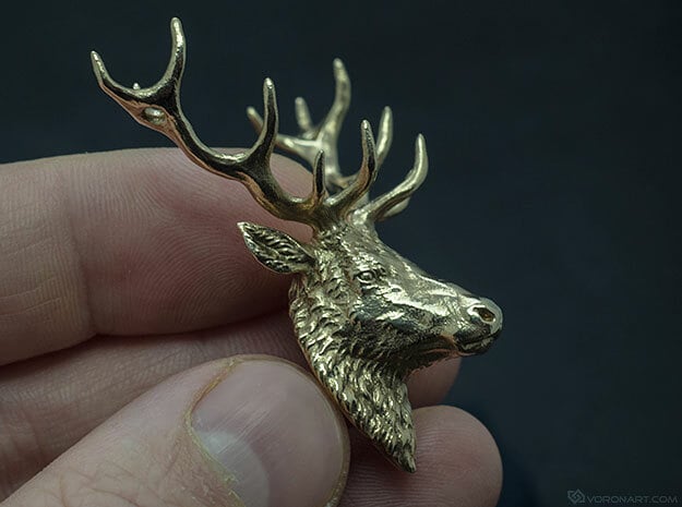Deer head pendant