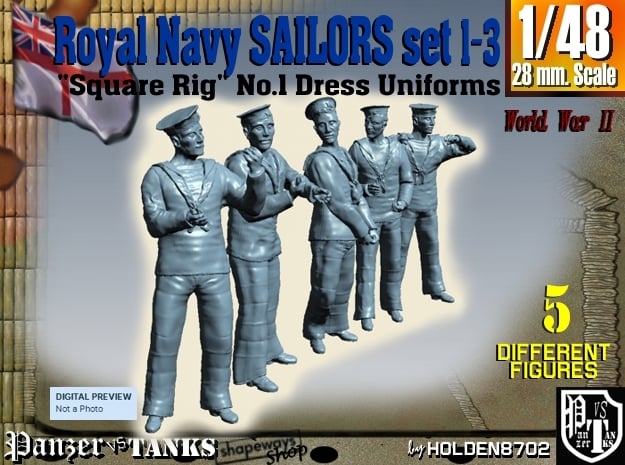 1-48 Royal Navy Sailors Set1-3