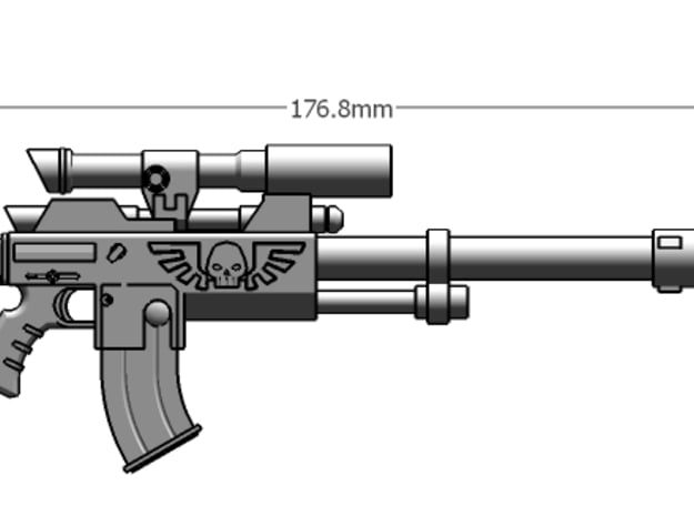 1:6 scale long suppressed sci-fi rifle