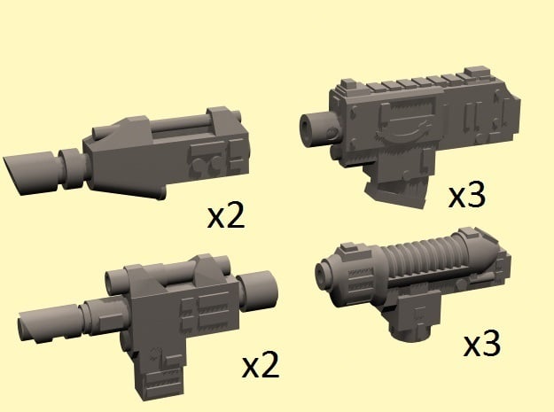 28mm SciFi Empire pistols (no handle)