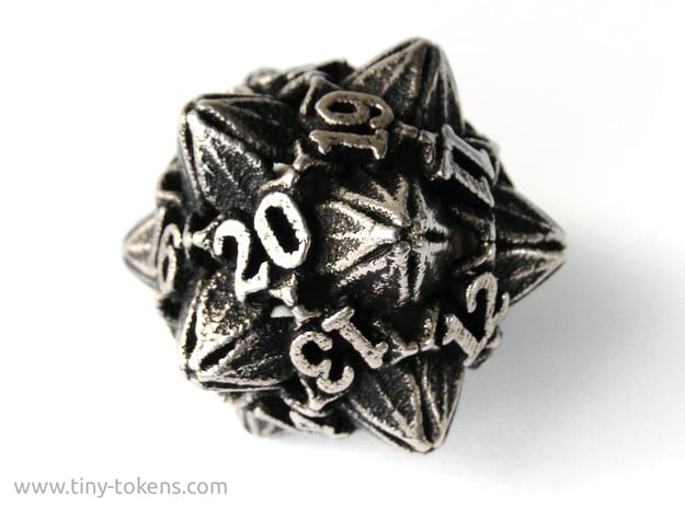 Floral Dice – D20 Spindown Life Counter die