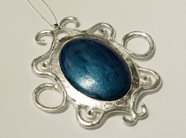 Oval stone pendant