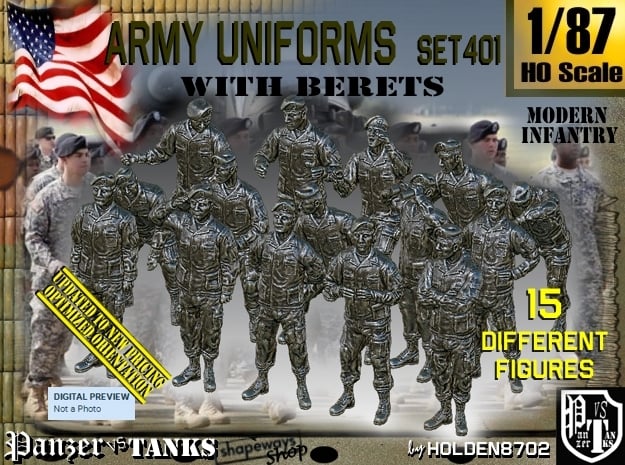 1/87 Modern Uniforms Berets Set401