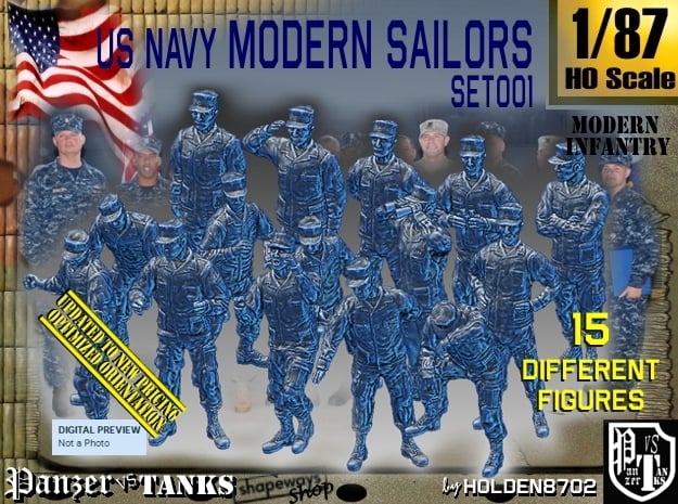 1/87 USN Modern Sailors Set001