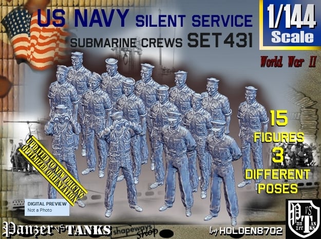 1/144 USN Sub Crew Set431