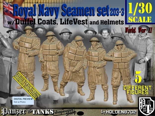 1/30 Royal Navy D-Coat+Lifevst Set203-3