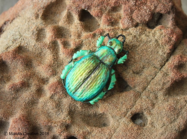 Green Carab Beetle ornament or pendant