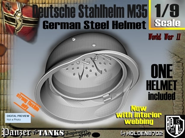 1/9 Deutsche Stahlhelm M35 w interior
