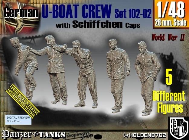 1/48 German U-Boot Crew Set102-02