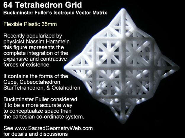 Sacred Geometry: 64 Grid Tetrahedron 35x1mm