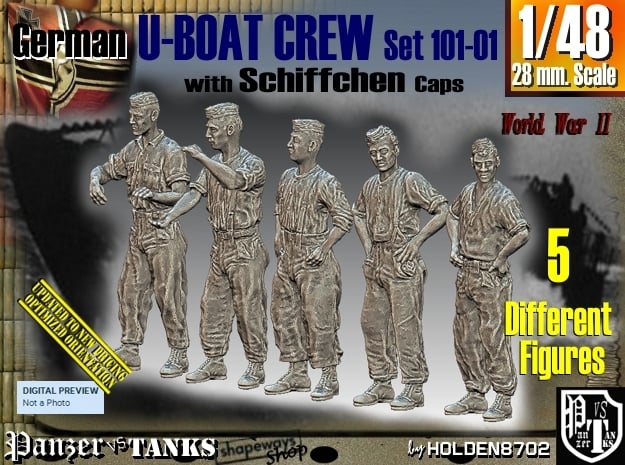 1/48 German U-Boot Crew Set101-01