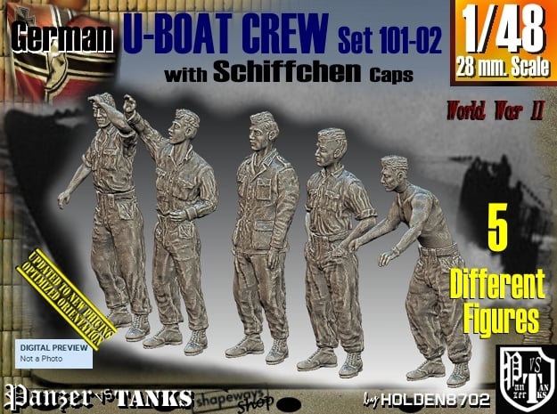 1/48 German U-Boot Crew Set101-02