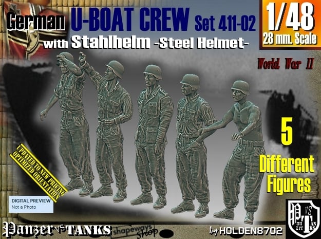 1/48 German U-Boot Crew Set411-02