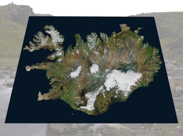 Iceland Map, 8.5"x11": Color
