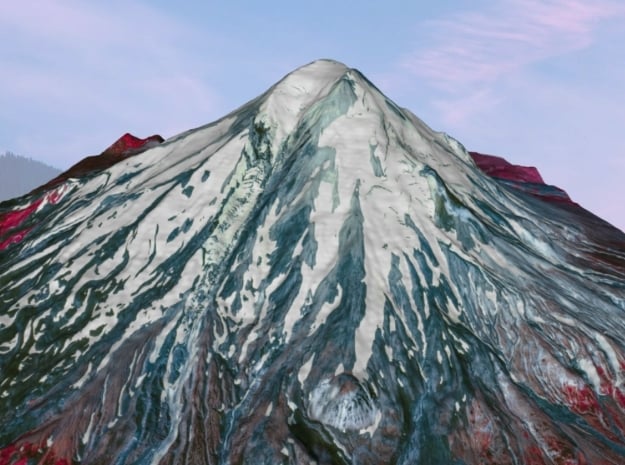 Mount St. Helens (Pre-1980) False Color: 8"x8"
