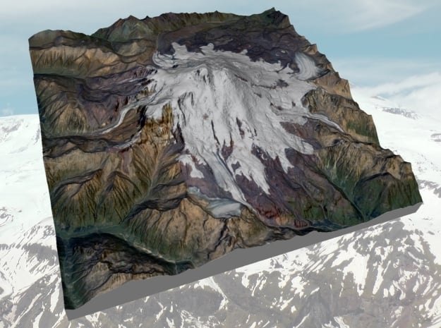 Mount Elbrus Map: 8"x8"