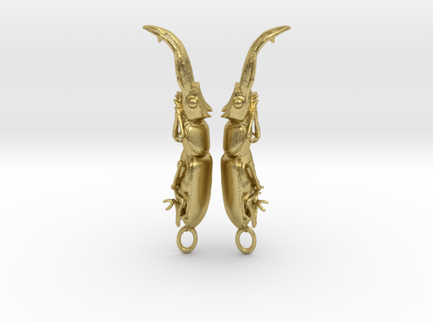 Stag Beetle Pendant - Closed Jaws 