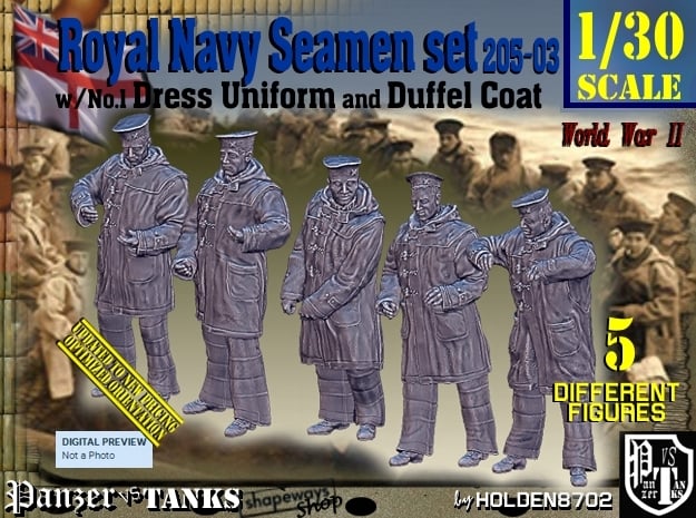1/30 Royal Navy Seamen DC+No1 Set205-03