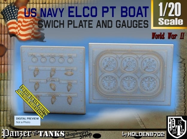 1-20 PT Boat Swich Plate And Gauges