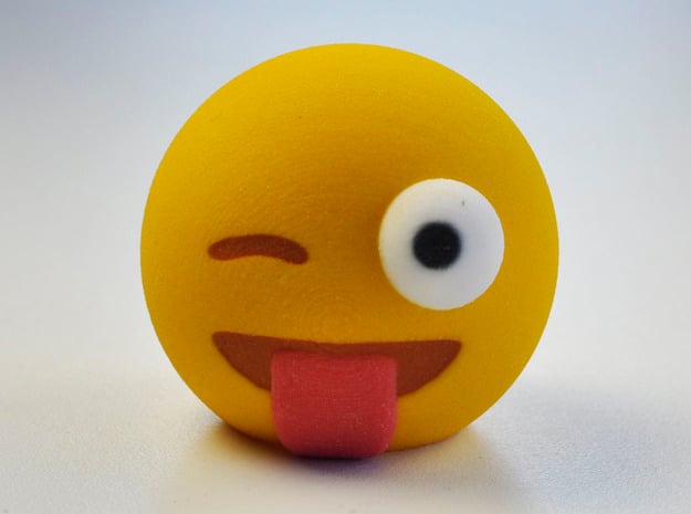 3D Emoji Winking with Tongue Out