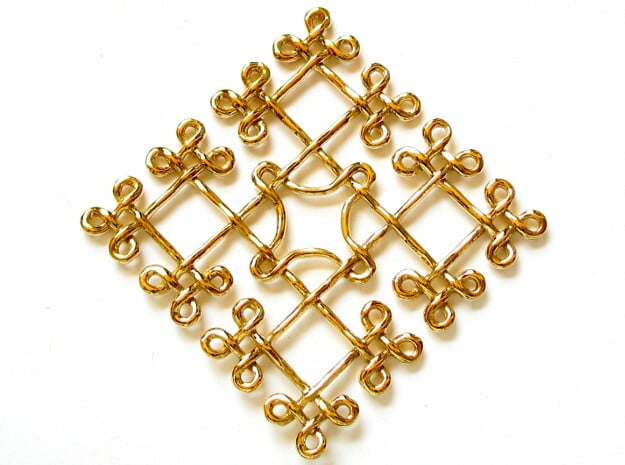 Fractal Celtic knot pendant