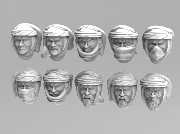 Imperial Soldier Heads With Desert Headgear 1