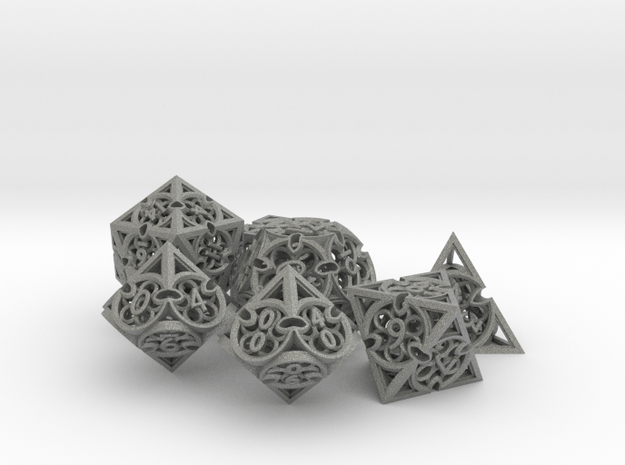 Gothic Rosette Dice Set with Decader