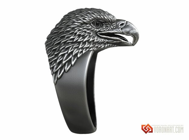 Eagle head ring bird jewelry