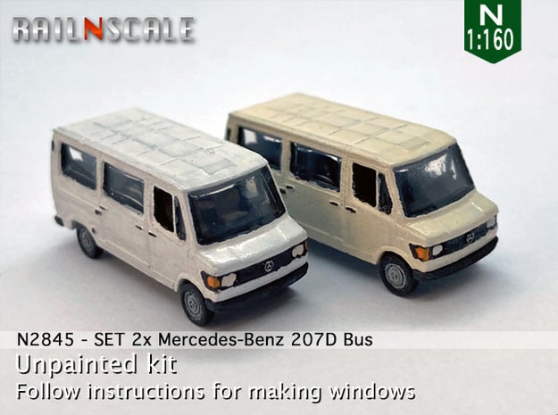 SET 2x Mercedes-Benz 207D Bus (N 1:160)