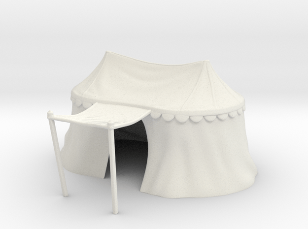 Medieval double tent for 25mm miniatures