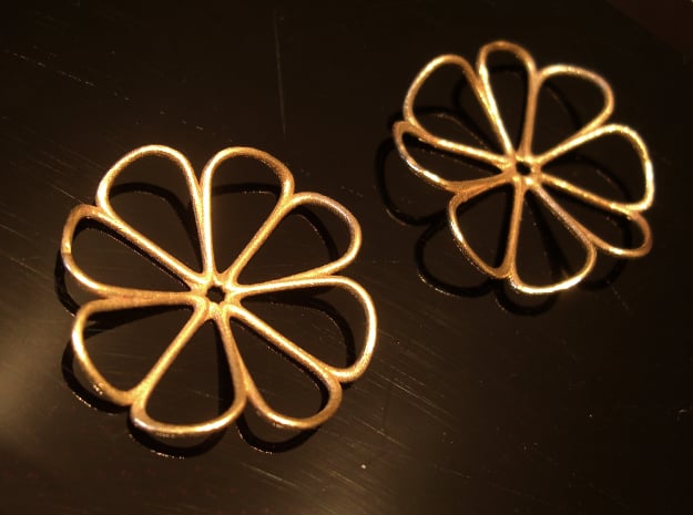 Four-leaf clover earrings (pair)