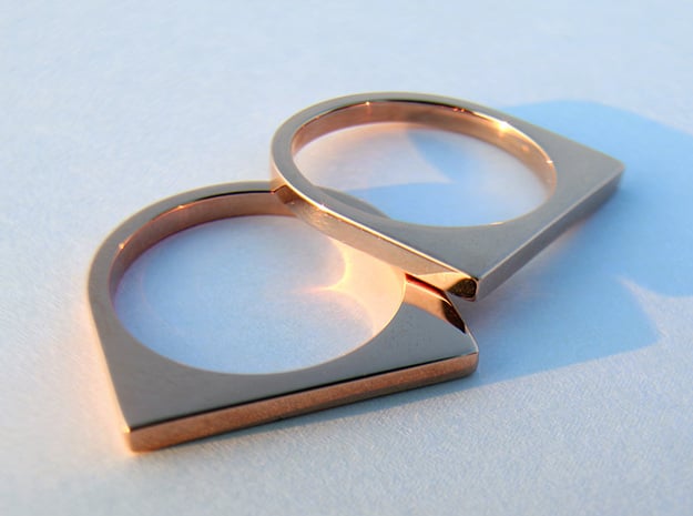 Layer Ring(s) (US Size 6.5) in 14k Rose Gold Plated Brass