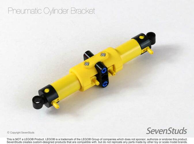 LEGO 47224c01 Pneumatic Cylinder w 2 Inlets Rounded End Medium 48mm TB-23-2 