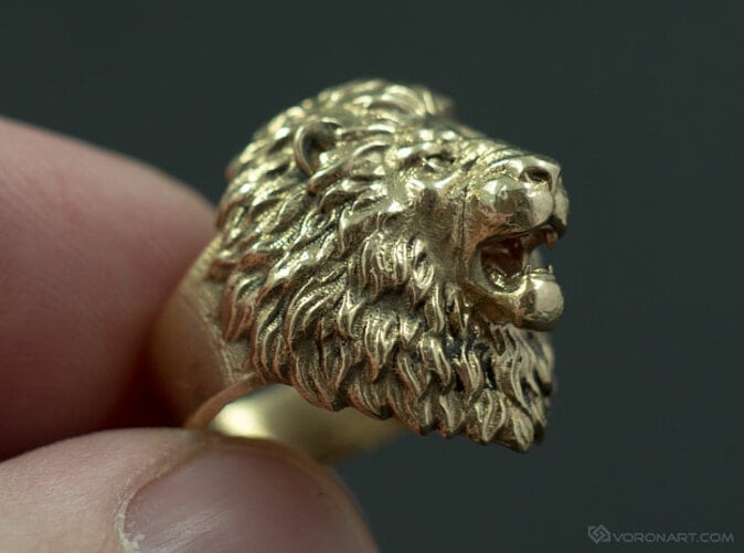 Aggressive Lion Ring