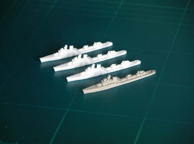 Details about   1/1200 WWII Italian Navy Destroyer Soldati x 2 3D Printed Grey 