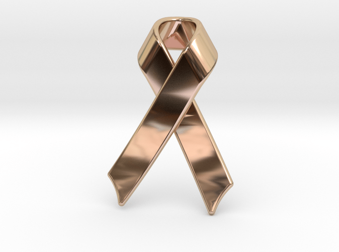 Classic Awareness/Cancer Ribbon Pendant (DCJGCA82D) by LayersByDesign