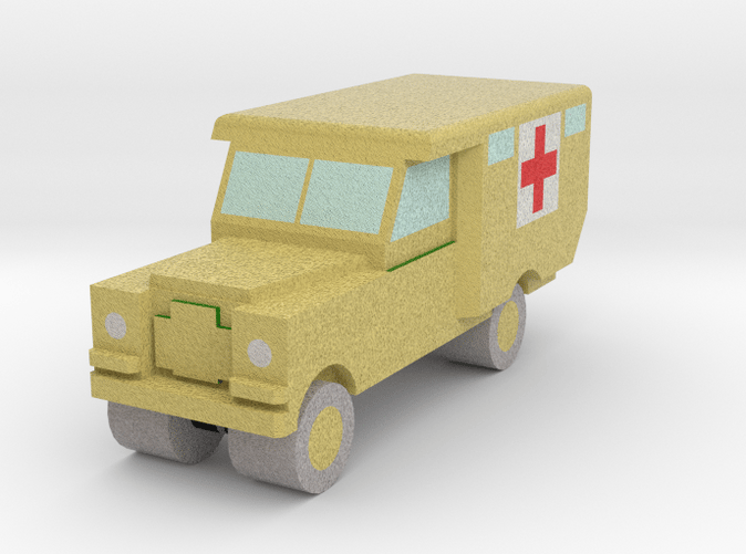 Land Rover S2 Ambulance in FCS. Army, sand